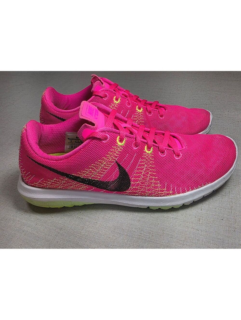 Nike Flex Fury Women's Running Shoe Size 9 Hot Pink Lime Black 705299-600